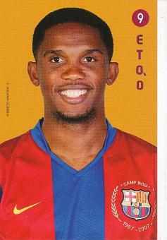 Samuel Eto`o   FC Barcelona  Fußball Autogrammkarte 