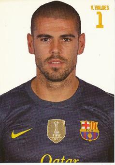 Víctor Valdes   FC Barcelona  Fußball Autogrammkarte 