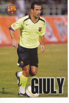 Ludovic Giuly   FC Barcelona  Fußball Autogrammkarte 
