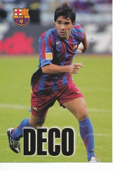 Deco   FC Barcelona  Fußball Autogrammkarte 