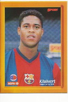 Patrick Kluivert   FC Barcelona  Fußball Autogrammkarte 