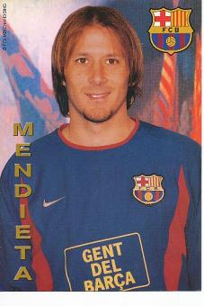 Gaizka Mendieta  FC Barcelona  Fußball Autogrammkarte 