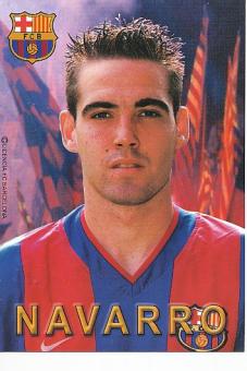 Navarro  FC Barcelona  Fußball Autogrammkarte 