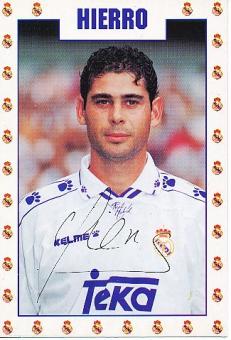 Fernando Hierro  Real Madrid  Fußball Autogrammkarte Druck signiert 