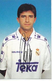 Luis Milla  Real Madrid  Fußball Autogrammkarte Druck signiert 