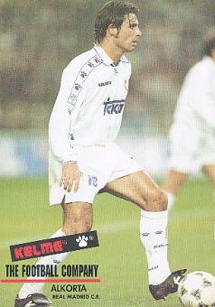 Rafael Alkorta  Real Madrid  Fußball Autogrammkarte 