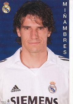 Oscar Minambres   Real Madrid  Fußball Autogrammkarte 