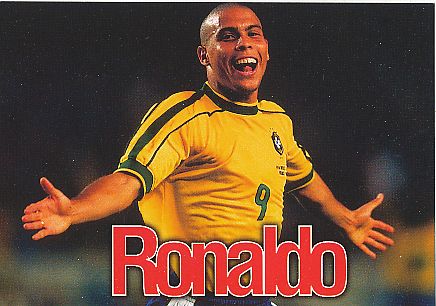 Ronaldo   Brasilien Weltmeister  Fußball Autogrammkarte 