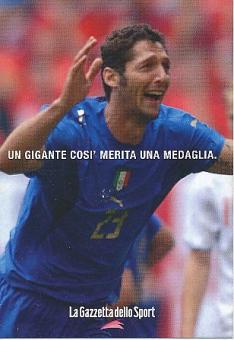 Marco Materazzi  Italien Weltmeister WM 2006  Fußball Autogrammkarte 