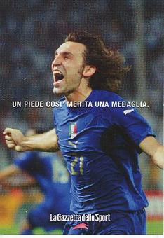 Andrea Pirlo  Italien Weltmeister WM 2006  Fußball Autogrammkarte 