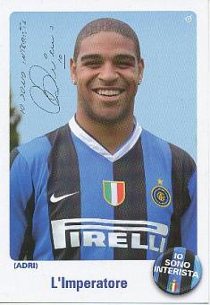 Adriano  Inter Mailand  Fußball Autogrammkarte Druck Signiert 