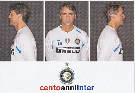 Robert Mancini  Inter Mailand  Fußball Autogrammkarte 
