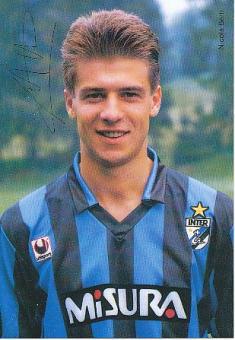 Nicola Berti Inter Mailand  Fußball Autogrammkarte Druck Signiert 