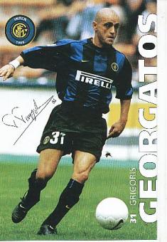 Grigoris Georgatos  Inter Mailand  Fußball Autogrammkarte Druck Signiert 