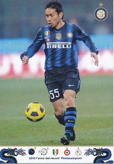 Yuto Nagatomo   Inter Mailand  Fußball Autogrammkarte 
