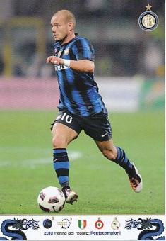 Wesley Sneijder  Inter Mailand  Fußball Autogrammkarte 