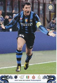 Javier Zanetti   Inter Mailand  Fußball Autogrammkarte 