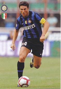 Javier Zanetti   Inter Mailand  Fußball Autogrammkarte 