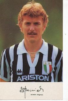 Zbigniew Boniek  Juventus Turin  Fußball Autogrammkarte Druck Signiert 