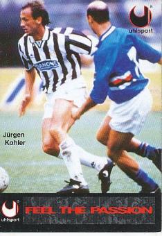 Jürgen Kohler  Juventus Turin  Fußball Autogrammkarte 