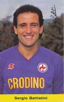 Sergio Battistini  AC Florenz  Fußball Autogrammkarte Druck Signiert 