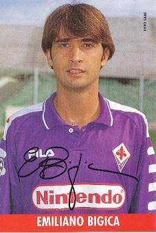 Emiliano Bigica  AC Florenz  Fußball Autogrammkarte Druck Signiert 