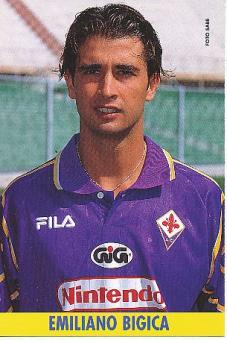 Emiliano Bigica  AC Florenz  Fußball Autogrammkarte 