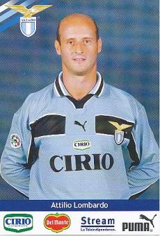 Attilio Lombardo  Lazio Rom  Fußball Autogrammkarte 