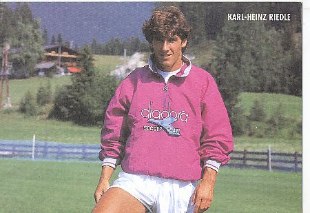 Karl Heinz Riedle  Lazio Rom  Fußball Autogrammkarte 