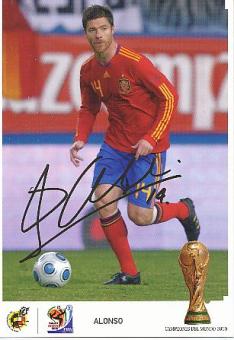 Xabi Alonso   Spanien  Fußball Autogrammkarte Druck signiert 