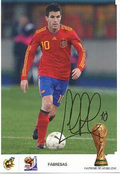 Cesc Fabregas  Spanien  Fußball Autogrammkarte Druck signiert 
