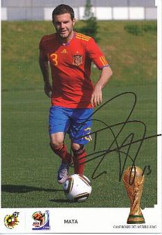 Juan Mata  Spanien  Fußball Autogrammkarte Druck signiert 