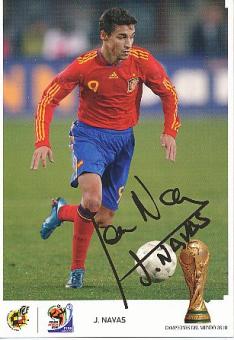 Jesus Navas  Spanien  Fußball Autogrammkarte Druck signiert 