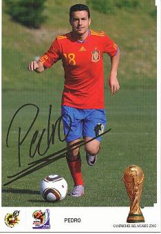 Pedro Rodriguez  Spanien  Fußball Autogrammkarte Druck signiert 