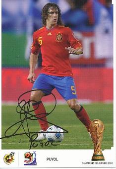 Carles Puyol  Spanien  Fußball Autogrammkarte Druck signiert 