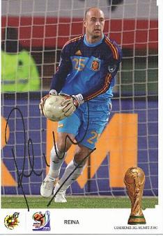 Pepe Reina  Spanien  Fußball Autogrammkarte Druck signiert 