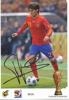 David Silva  Spanien  Fußball Autogrammkarte Druck signiert 