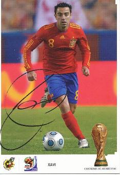 Xavi  Spanien  Fußball Autogrammkarte Druck signiert 