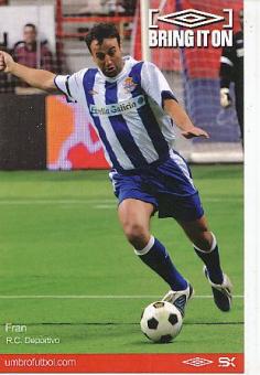 Fran   Deportivo La Coruna  Fußball Autogrammkarte 