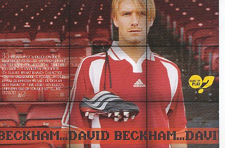 David Beckham   England  Fußball Autogrammkarte 