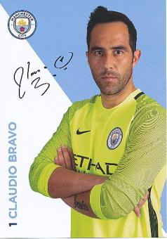Claudio Bravo  Manchester City  Fußball Autogrammkarte Druck signiert 