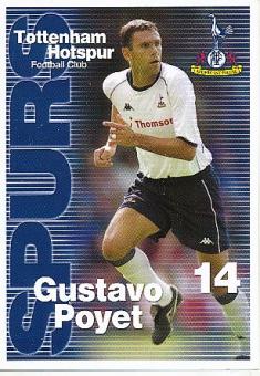 Gustavo Poyet  Tottenham Hotspur  Fußball Autogrammkarte 