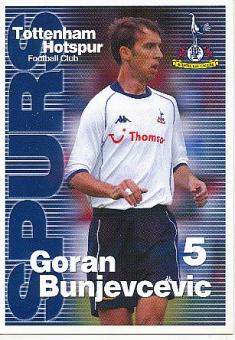 Goran Bunjevcevic  Tottenham Hotspur  Fußball Autogrammkarte 