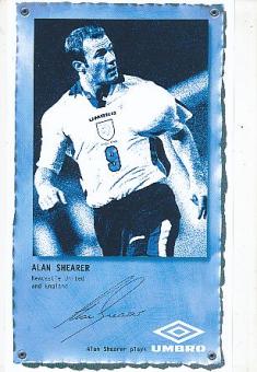 Alan Shearer  Newcastle United  Fußball Autogrammkarte Druck signiert 