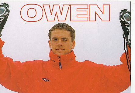 Michael Owen  England  Fußball Autogrammkarte 
