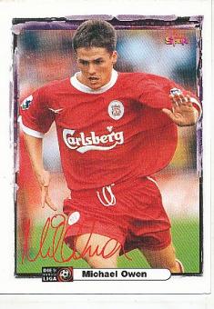 Michael Owen  FC Liverpool  Fußball Autogrammkarte 