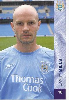 Danny Mills   Manchester City  Fußball Autogrammkarte 