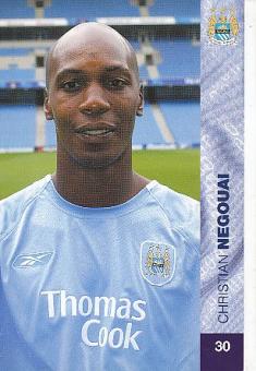 Christian Negouai   Manchester City  Fußball Autogrammkarte 
