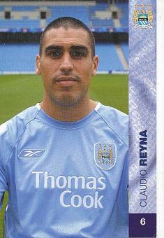 Claudio Reyna   Manchester City  Fußball Autogrammkarte 