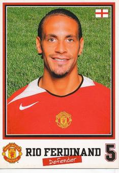 Rio Ferdinand   Manchester United  Fußball Autogrammkarte 